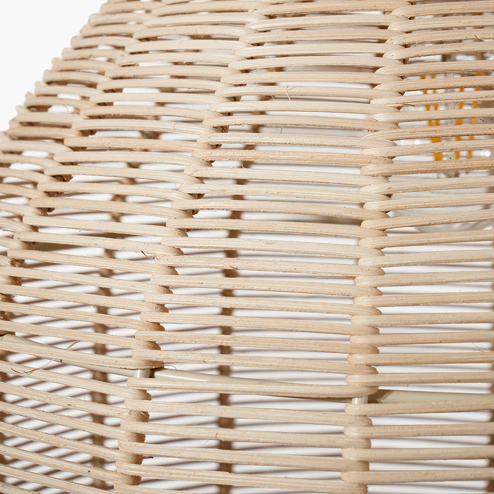 Caswell Natural Rattan Cloche Pendant Light